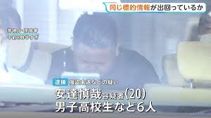六名年龄在 17 岁至 20 岁之间的男子因涉嫌冒充送货员并 六名年龄在 17 岁至 20 岁之间的男子因涉嫌冒充送货员并